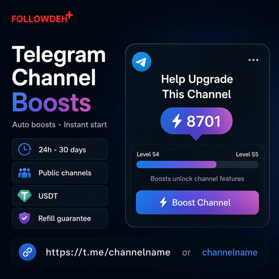 Бусты Telegram-канала ⚡ ️ 24 часа - 30 дней автостарт