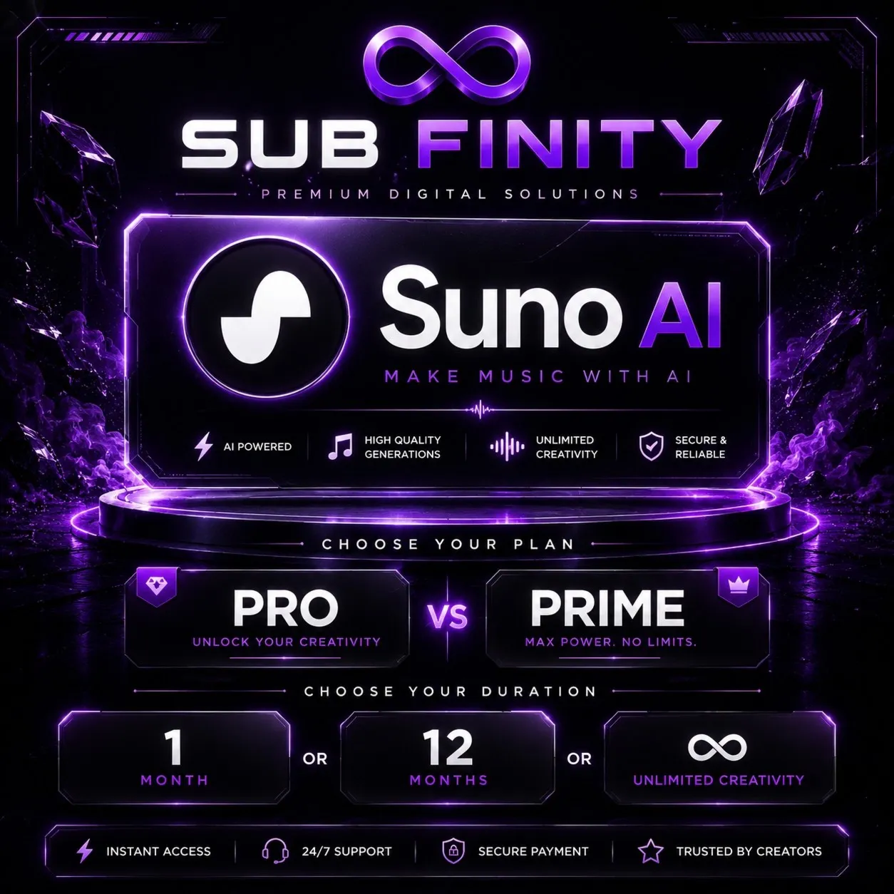 SUNO AI | Про | Премьер | ПОДПИСКА | МГНОВЕННЫЙ