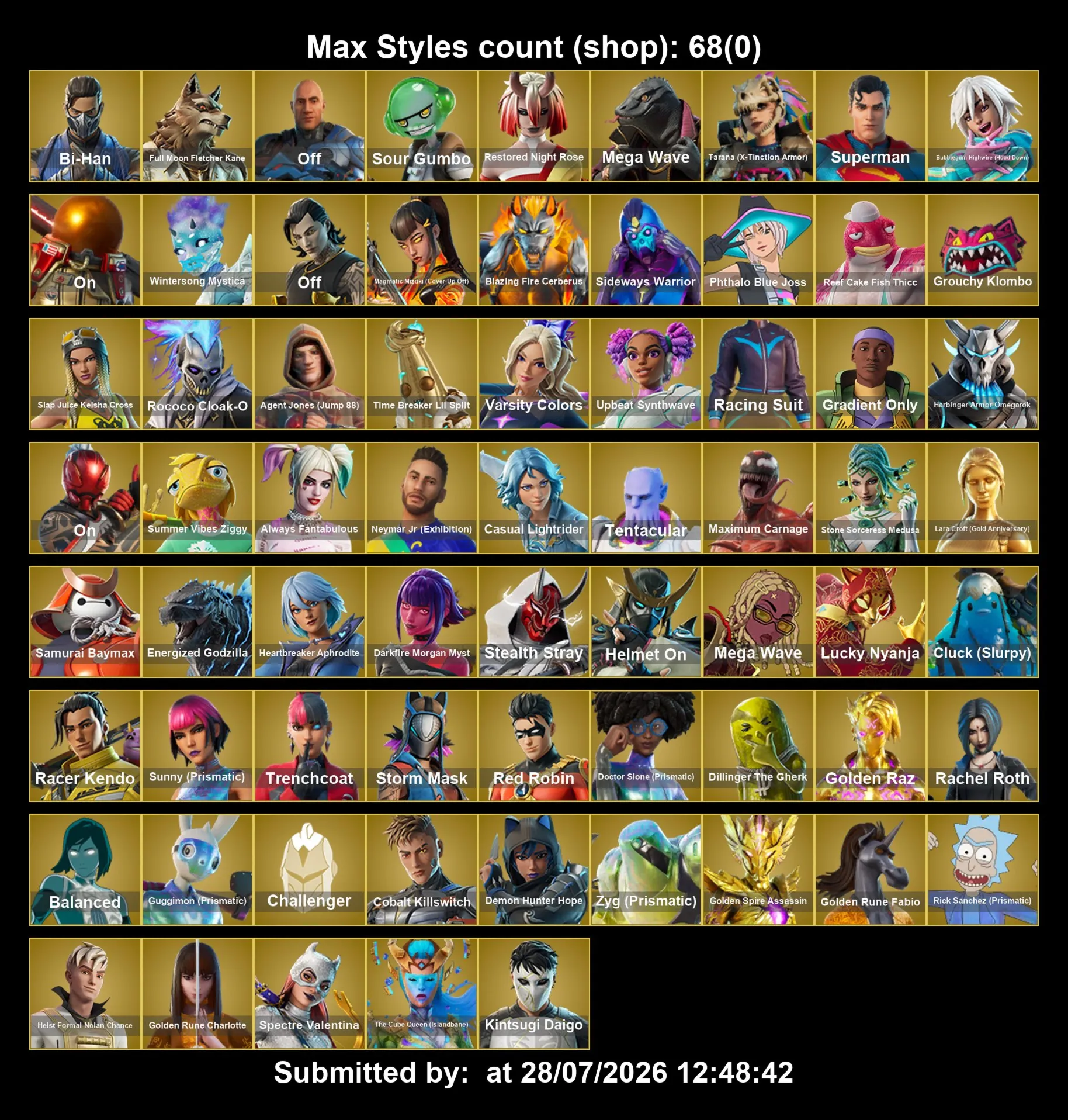 Мгновенный доступ • FN (все платформы) • 116 skins • 600 VB • Полный доступ