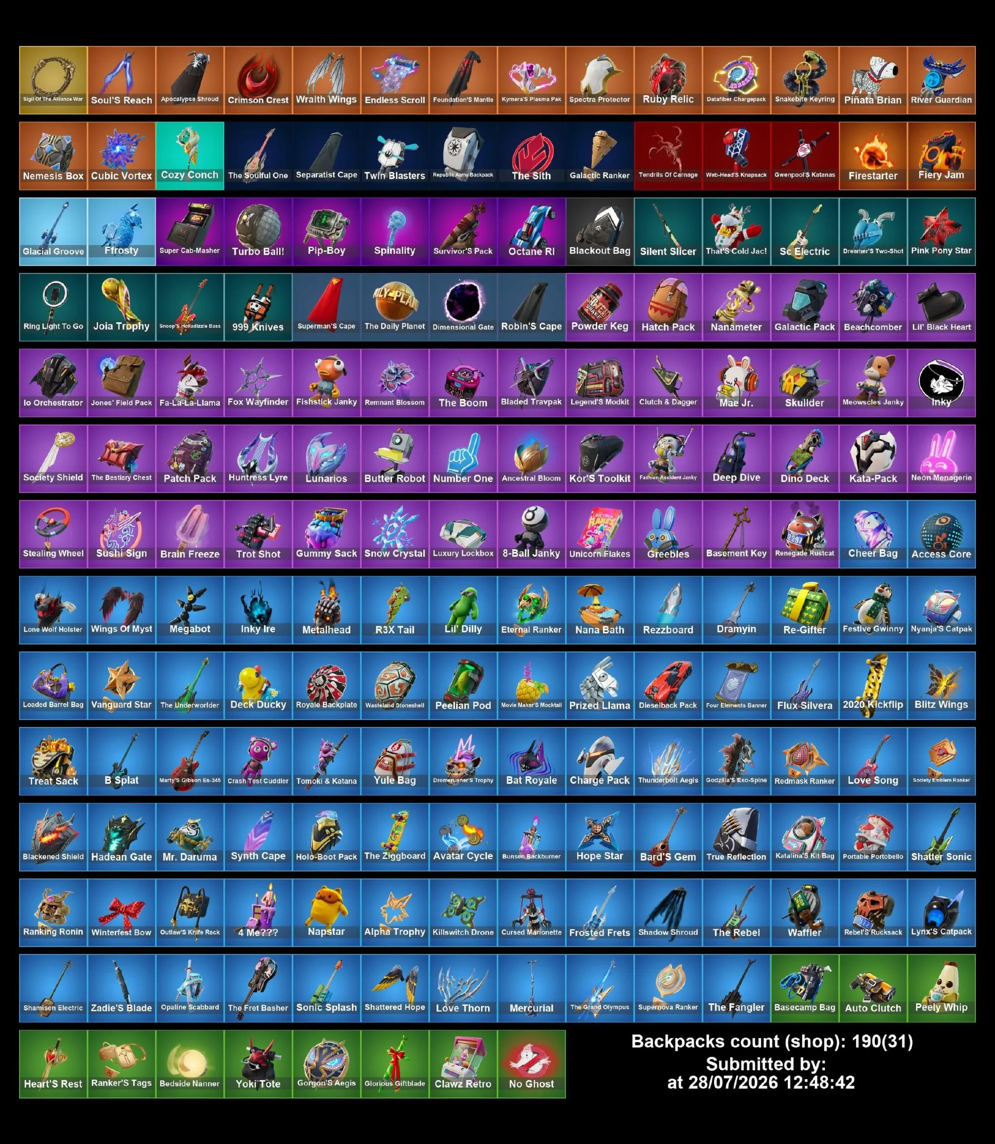 Мгновенный доступ • FN (все платформы) • 116 skins • 600 VB • Полный доступ
