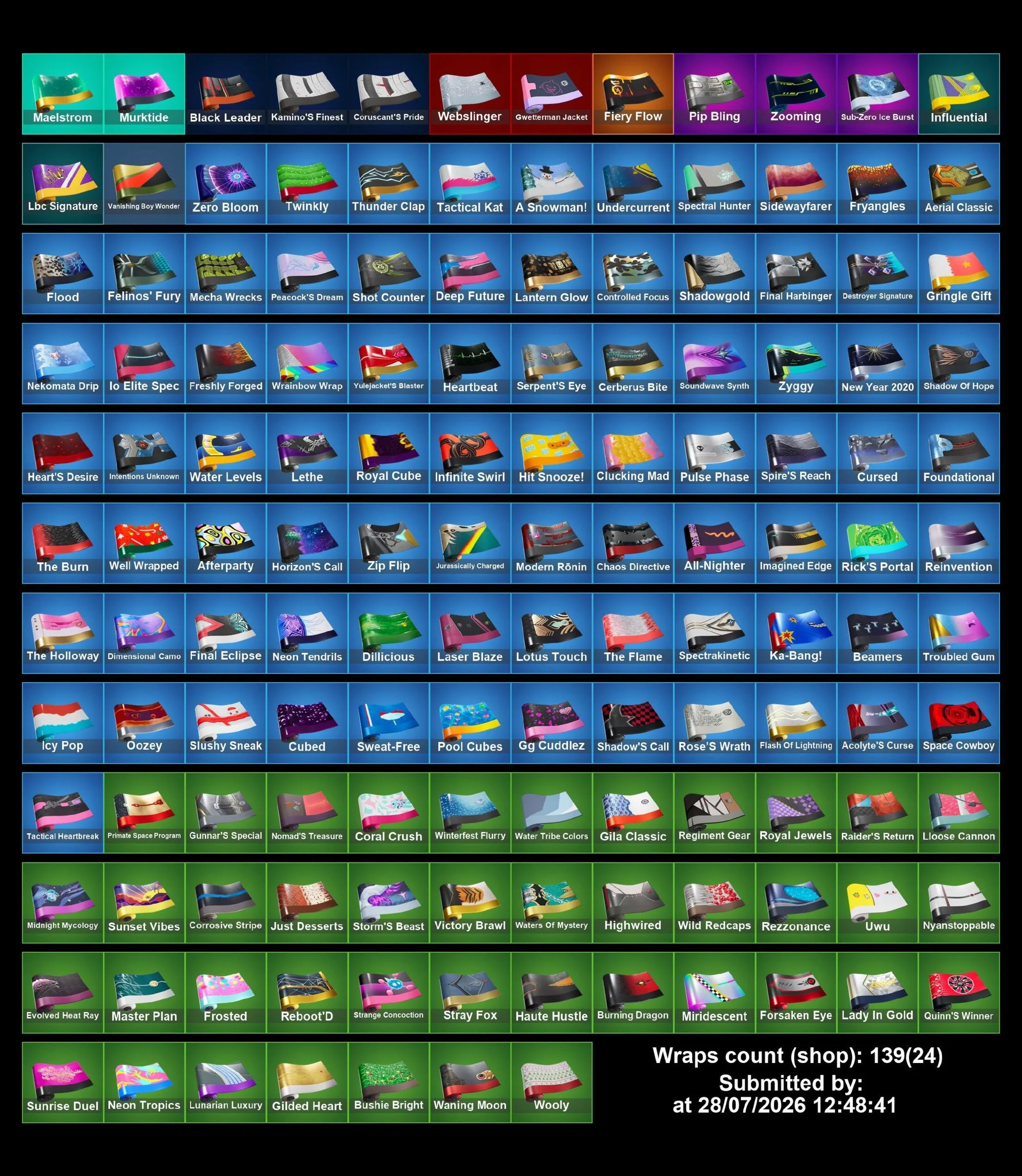 Мгновенный доступ • FN (все платформы) • 116 skins • 600 VB • Полный доступ