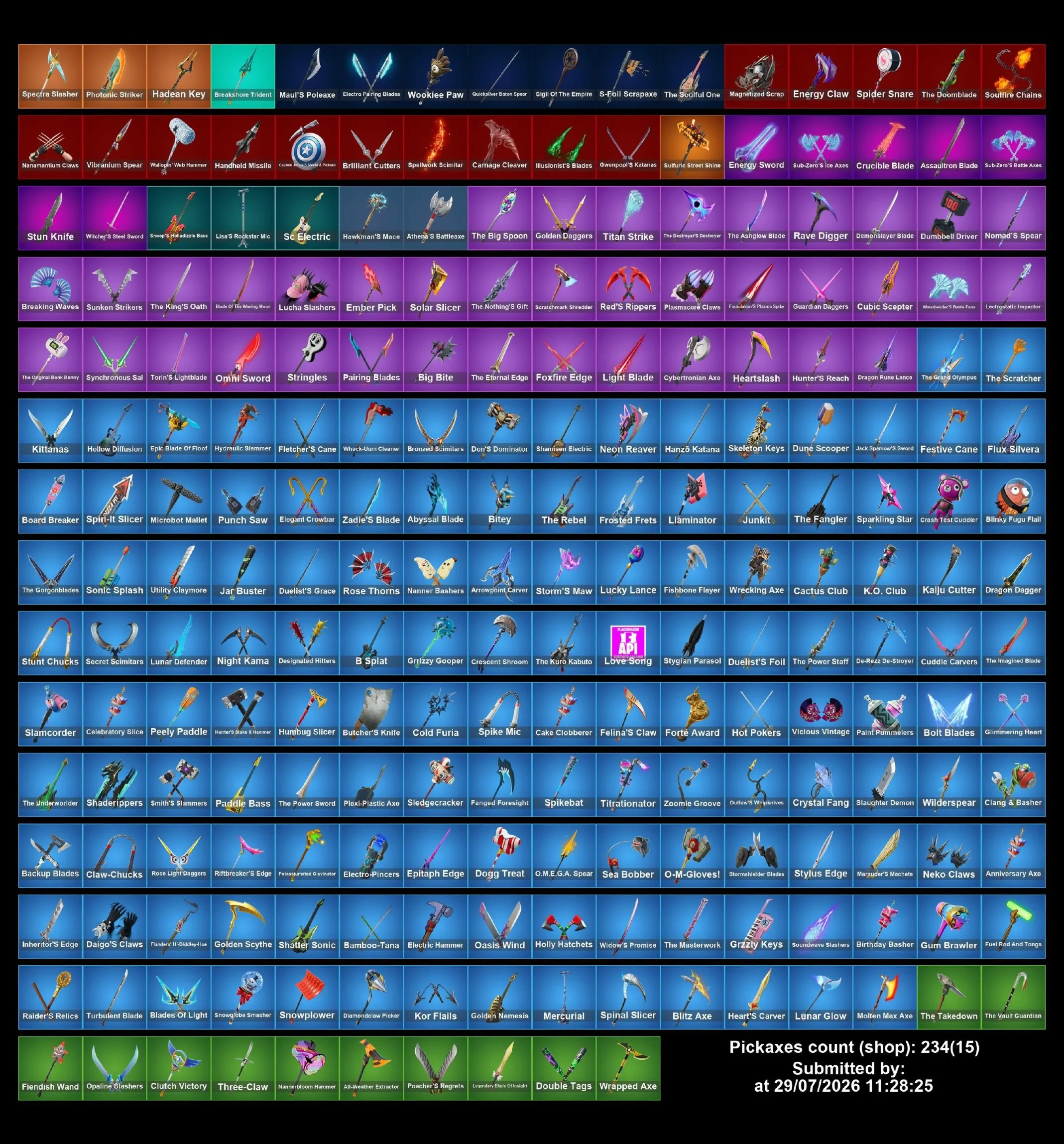 Мгновенный доступ • FN (все платформы) • 183 skins • 2600 VB • Полный доступ