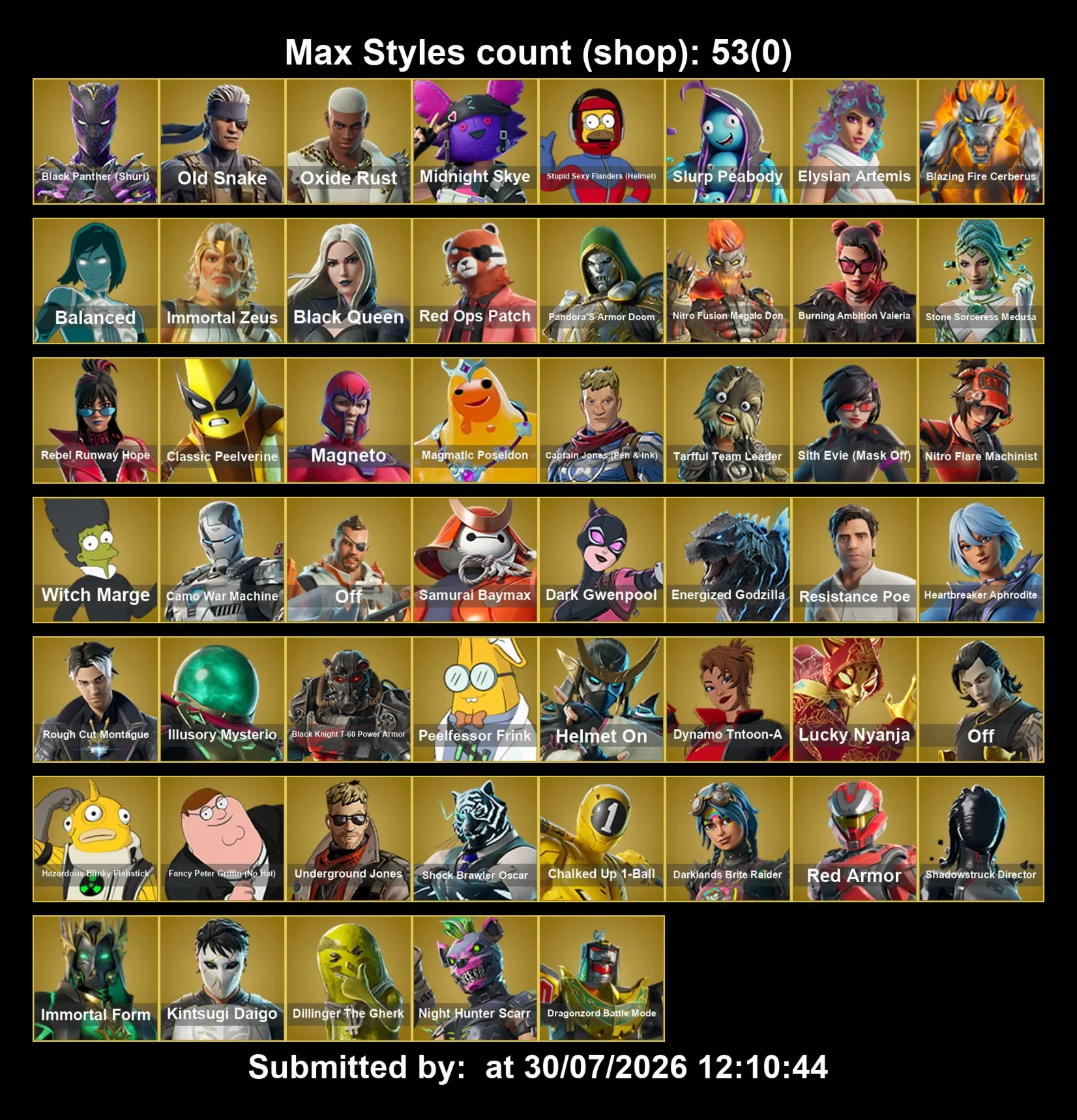 Мгновенный доступ • FN (все платформы) • 87 skins • Hades • Полный доступ