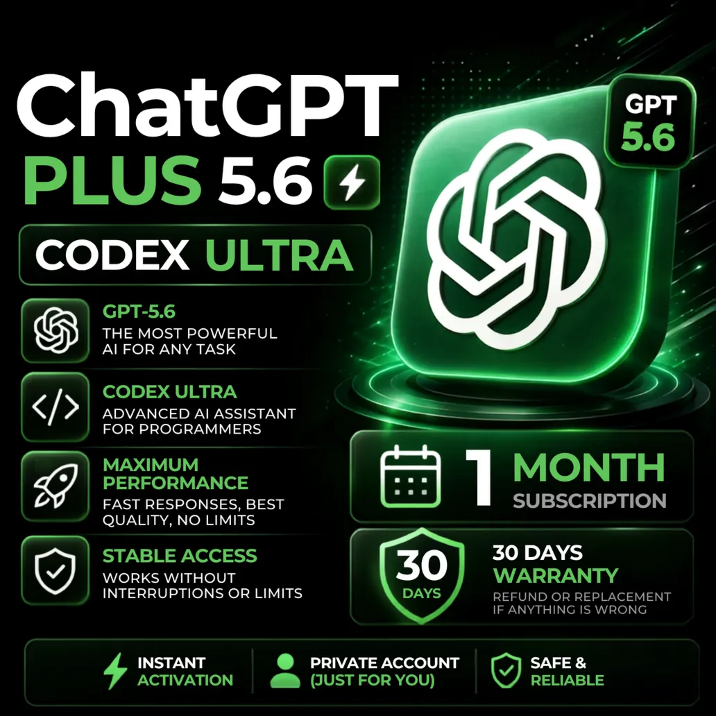 Официальная подписка ChatGPT-5.6 GO | PLUS для личных аккаунтов