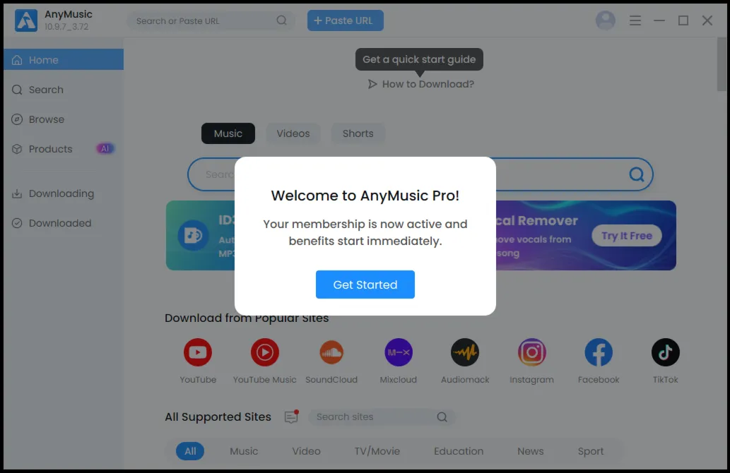 AnyMusic от AmoyShare Windows Аккаунт