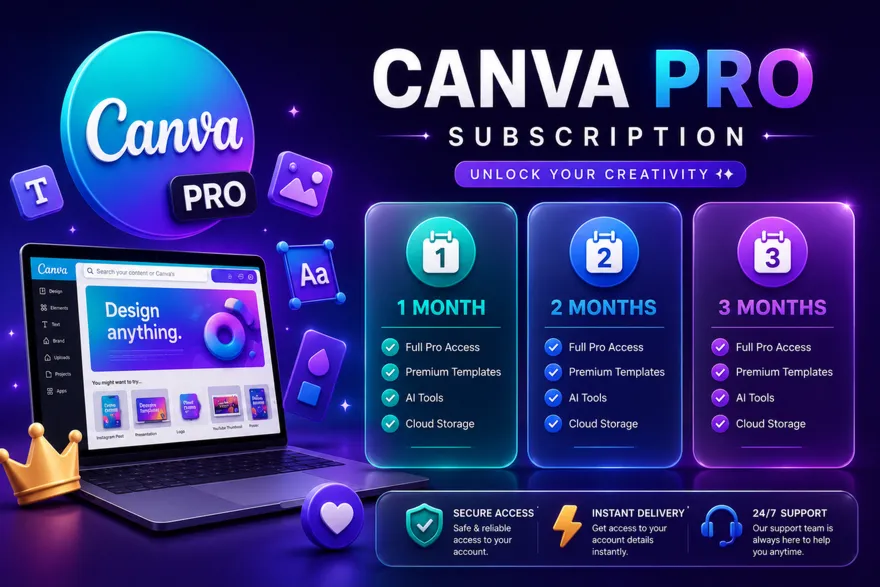 Canva Pro Premium | Подписка на 1–3 месяца | Мгновенная активация