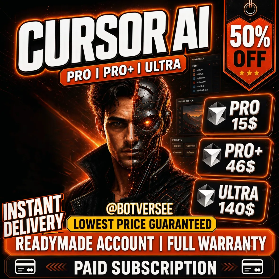 [АВТОВЫДАЧА 24/7] Cursor AI Pro+, Pro и Cursor Ultra 1 месяц, Полная гарантия