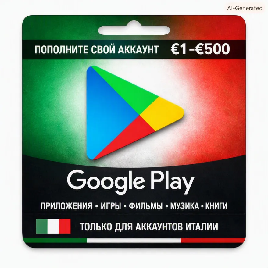 🇮 🇹 Google Play Gift Card IT | €1–€500 – Google Play Store – Аккаунт Италия