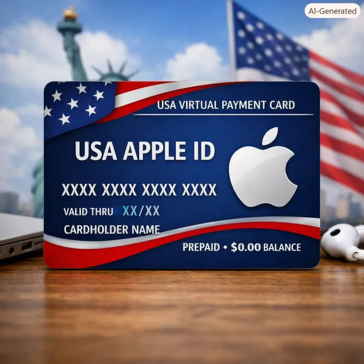 🇺 🇸 США Виртуальная карта 0$ – Apple ID USA (без баланса, предоплаченная)