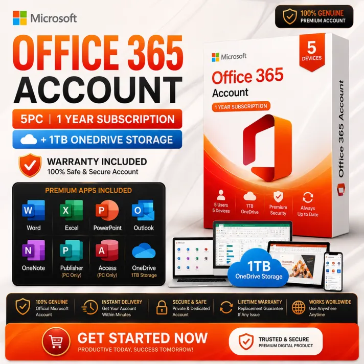 Microsoft 365 Personal — Оригинальная подписка на 1 год | До 5 устройств | 1 ТБ OneDr