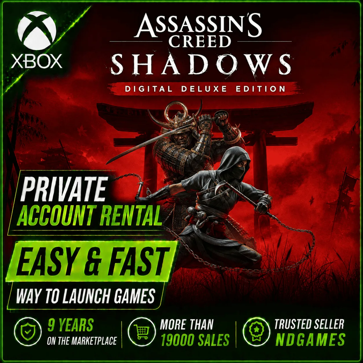 💚 АРЕНДА Assassin's Creed Shadows Digital Deluxe Edition Xbox Series Личный Аккаунт
