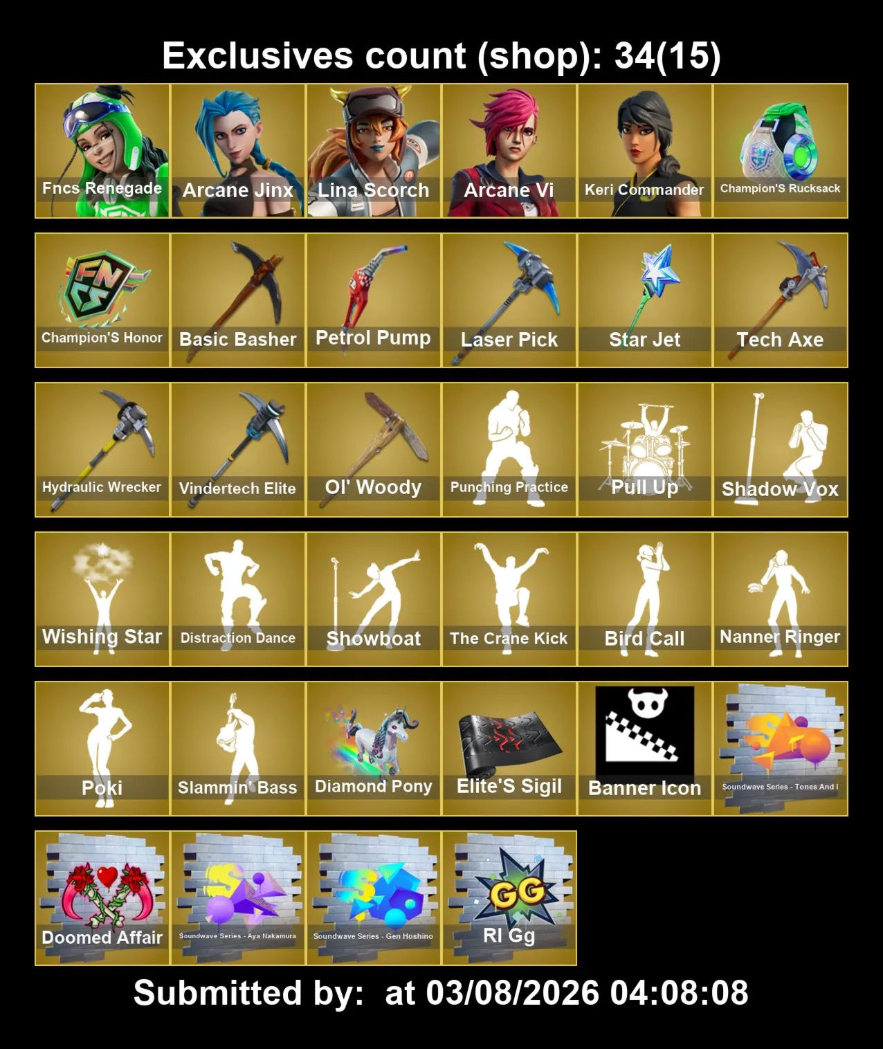 Мгновенный доступ • FN (все платформы) • 377 skins • 2450 VB • Полный доступ
