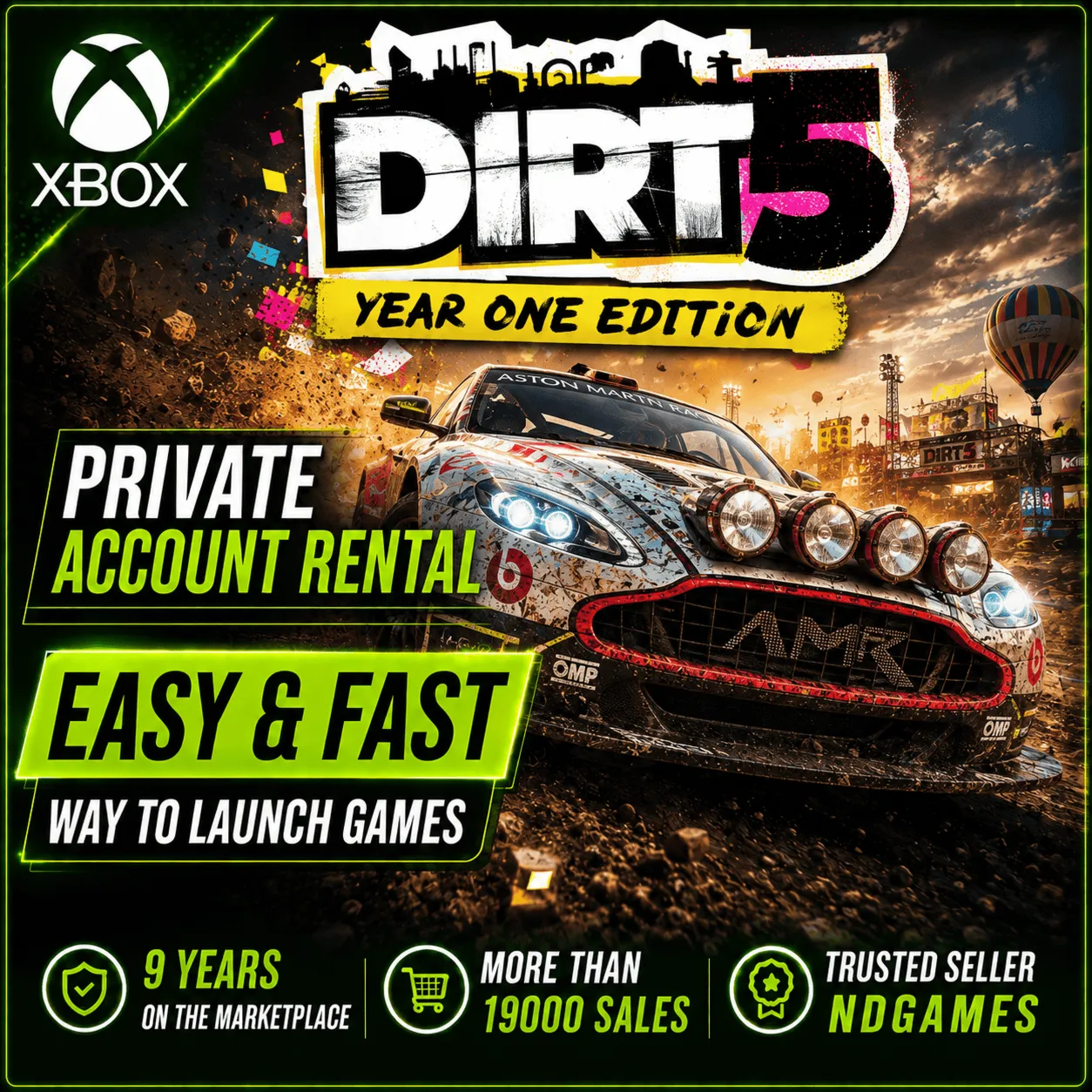 АРЕНДА DIRT 5 Year One Edition [Xbox One X|S & Xbox Series X|S] Личный Аккаунт