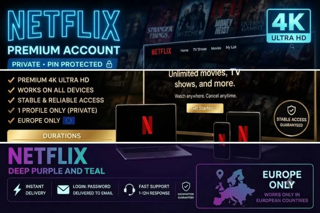 Аккаунт Netflix | Личный | 4K Premium | Только для Европы 🇪 🇺 
