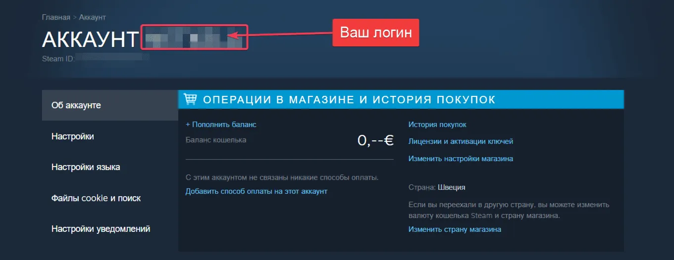 Пополнение Steam Россия