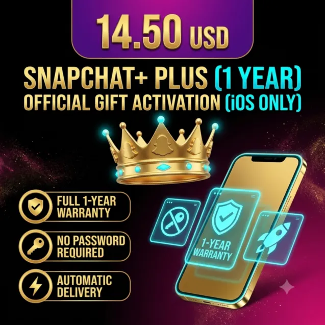 Snapchat+ Plus 1 Year Subscription Activation iOS iPhone