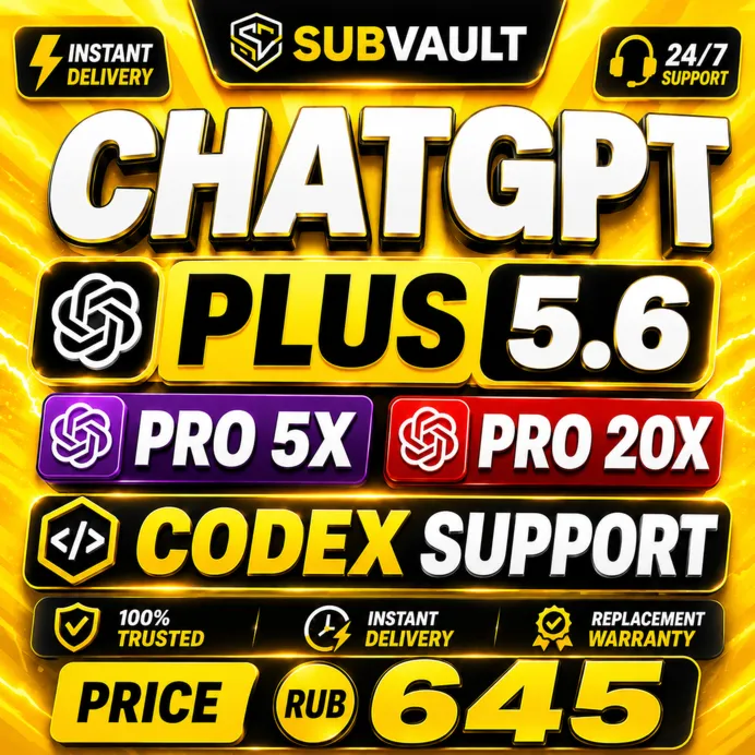 [24/7] ChatGPT 5.6 PLUS + Codex | PRO 5X / 20X | Business | ПОДПИСКА / ПРОДЛЕНИЕ - irongamers.ru
