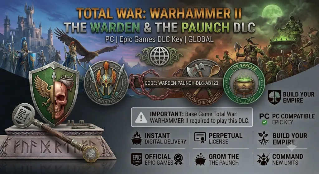 ⚔ ️ Total War: WARHAMMER II - The Warden & The Paunch | Ключ PC Epic Games (DLC) 🌎 GL