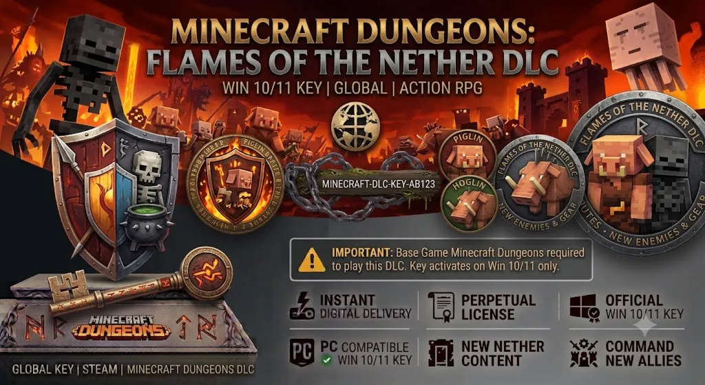 🔥 Minecraft Dungeons Flames of the Nether DLC ✅ КЛЮЧ Win 10/11 | GLOBAL