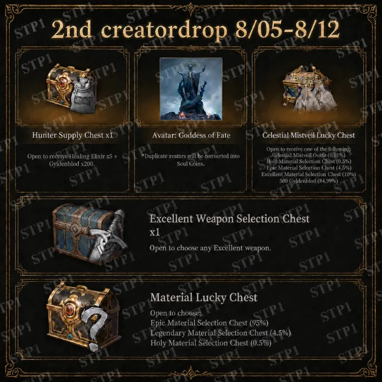 Mistfall Hunter 5/5 предметов 2nd Creator Drop Twitch Drop💎 Август 2026