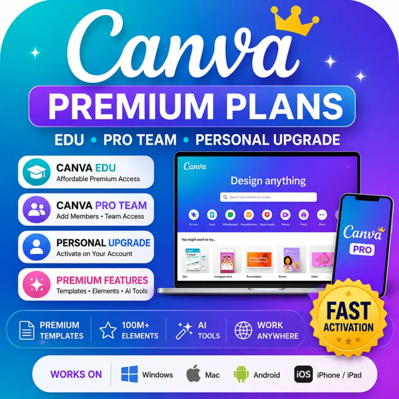 01 Canva Premium | EDU + Pro Team + Личная активация | Быстрое подключение