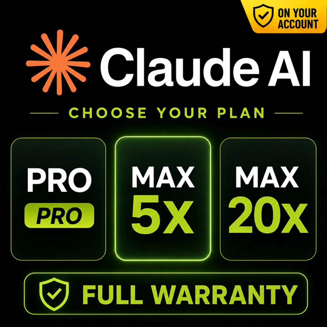 Claude AI Pro, Max 5x, Max 20x | Подарочная карта | Без входа в аккаунт