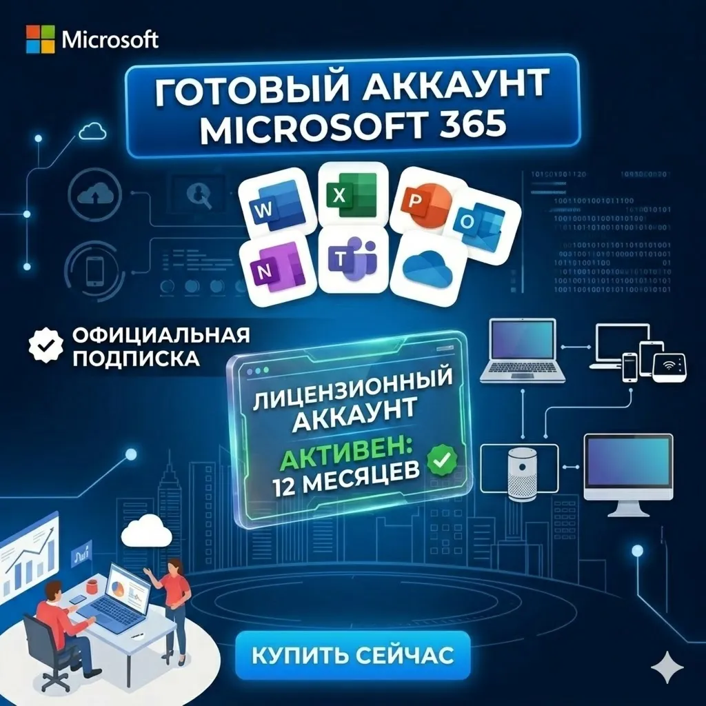 🔵 MICROSOFT 365 (WINDOWS & MAC) (12 МЕСЯЦЕВ)