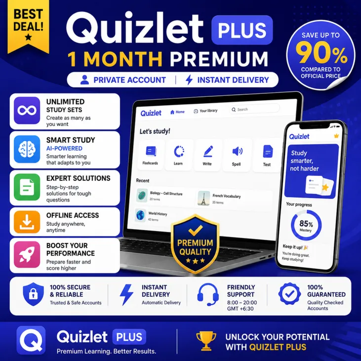 📚 Quizlet Plus Безлимитный | 1 месяц Премиум | Личный аккаунт | Мгновенная доставка