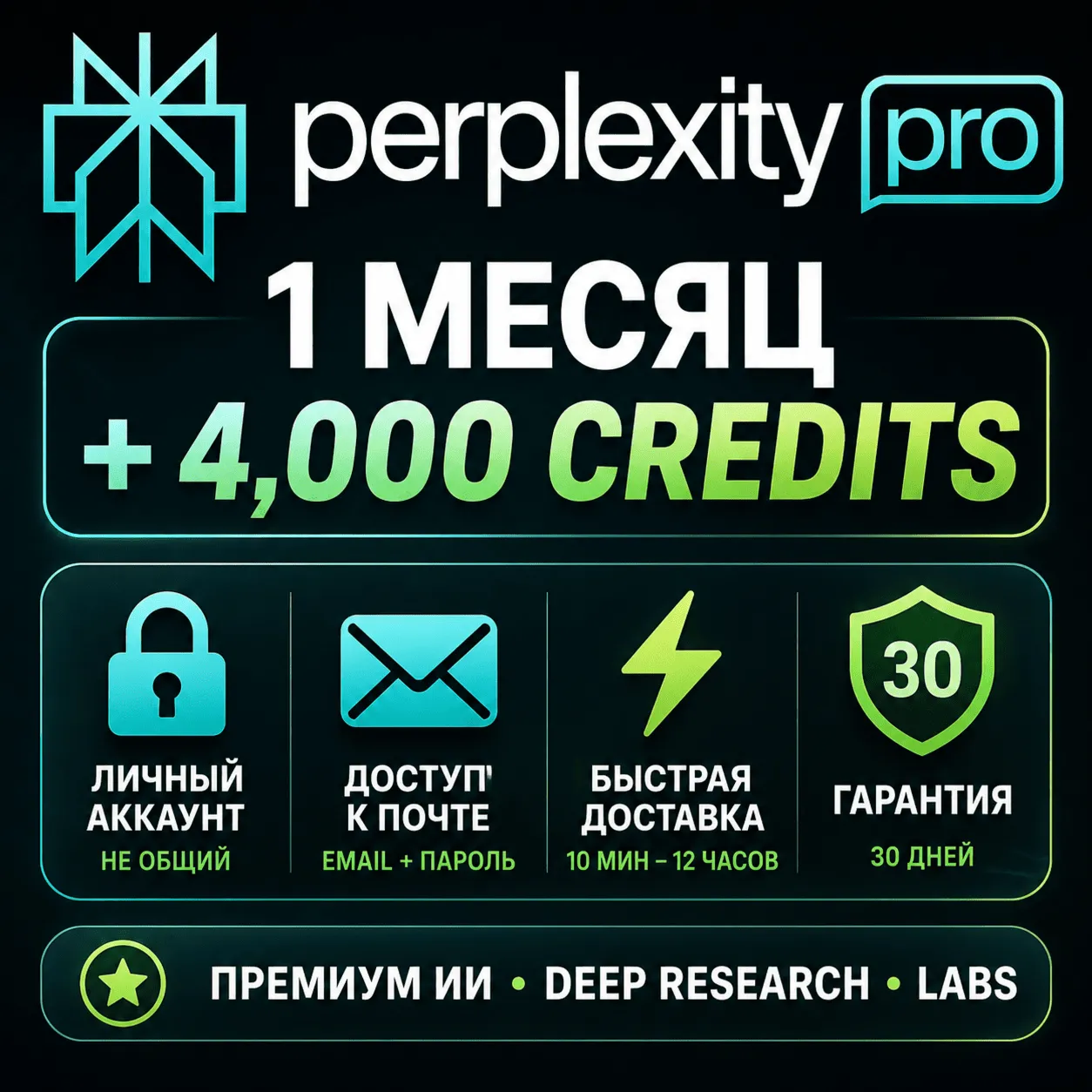 PERPLEXITY PRO + 4000 CREDITS