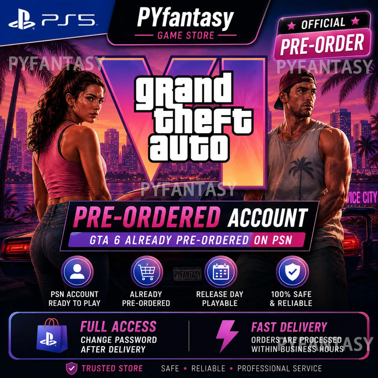 Grand Theft Auto VI (GTA 6) PSN Аккаунт с предзаказом  | PS5