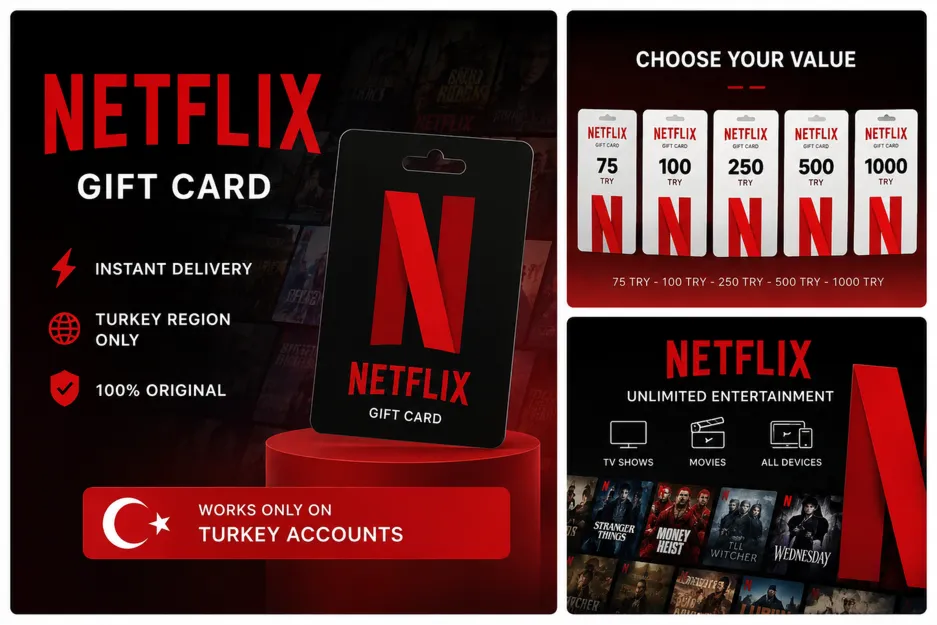 Подарочная карта Netflix 200–1000 турецких лир (Турция, TR, TRY) - irongamers.ru