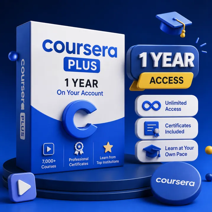 COURSERA PLUS на 1 год на вашем аккаунте