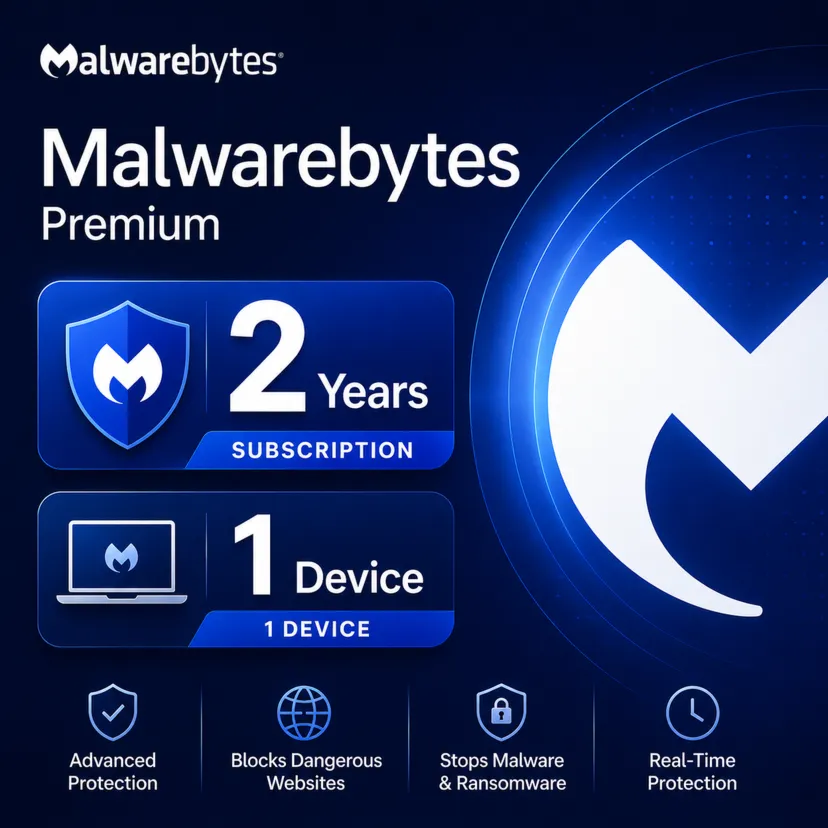 Malwarebytes Premium | 2 года | 1 устройство | Подписка | Личный аккаунт