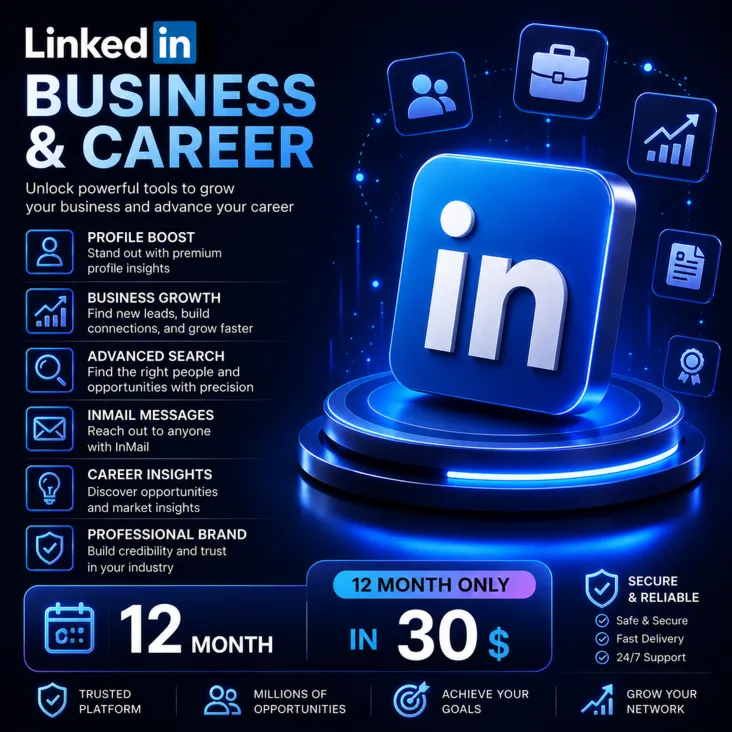 LinkedIn Premium 12 месяцев — активация бизнес-аккаунта и аккаунта для карьерного рос