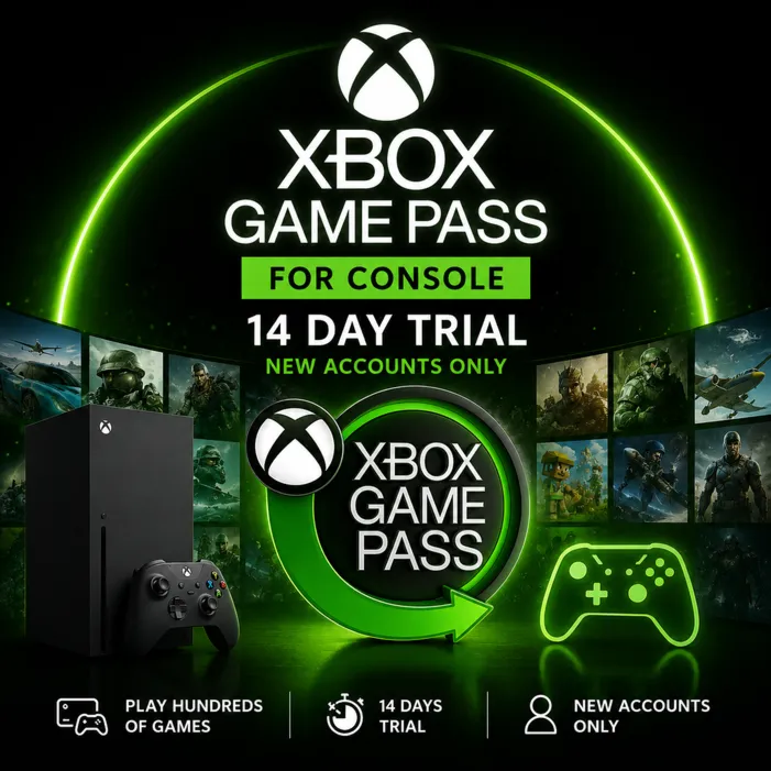 Xbox Game Pass для консоли – пробная подписка на 14 дней (Ключ Xbox) – Глобальный