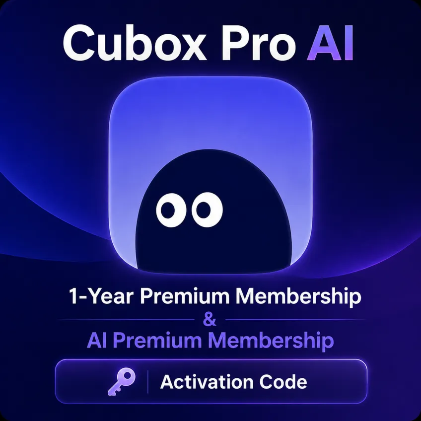 Cubox Pro AI | Премиум-подписка на 1 год и Премиум-подписка на 1 год | Код активации
