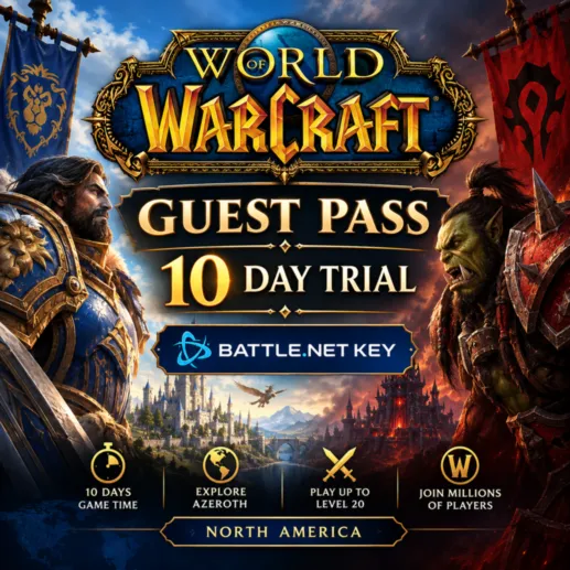 WoW: Guest Pass – пробная версия на 10 дней (Ключ Battle.net) – СЕВЕРНАЯ АМЕРИКА