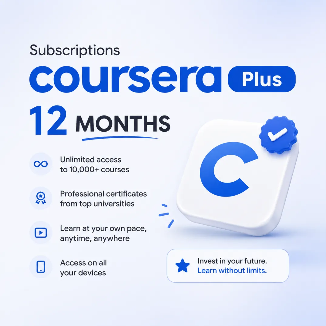 COURSERA PLUS 12 months on Your Account