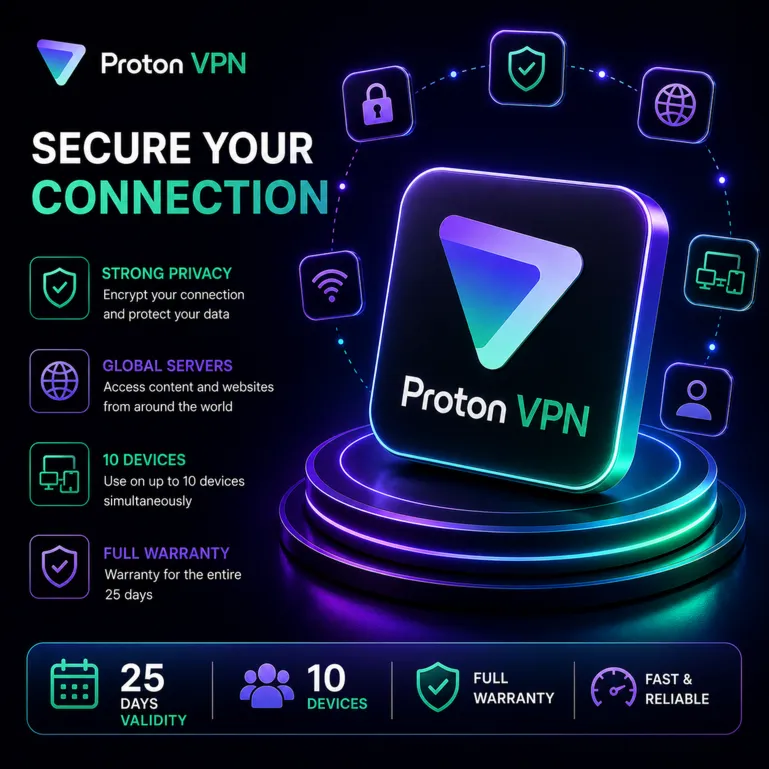 Proton  Plus | 10 устройств | 26 дней | Полная гарантия