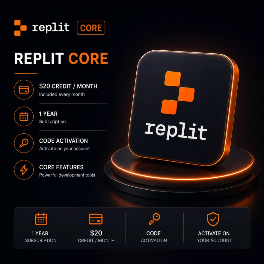 Replit Core | 1 год | Кредит $20/мес. | Код активации
