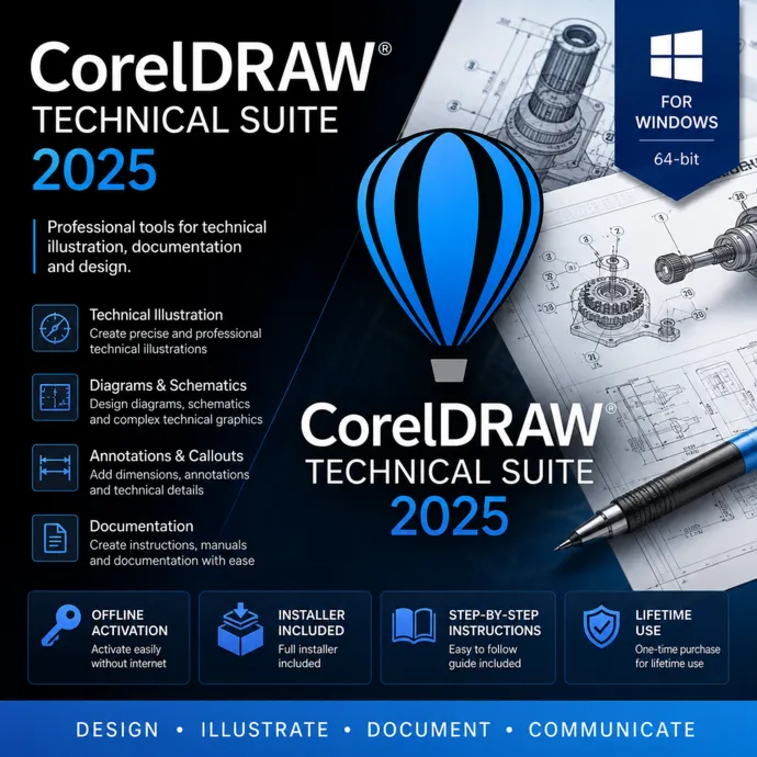 CorelDRAW Technical Suite 2025 для Windows | Lifetime | Офлайн-активация  **CorelDR