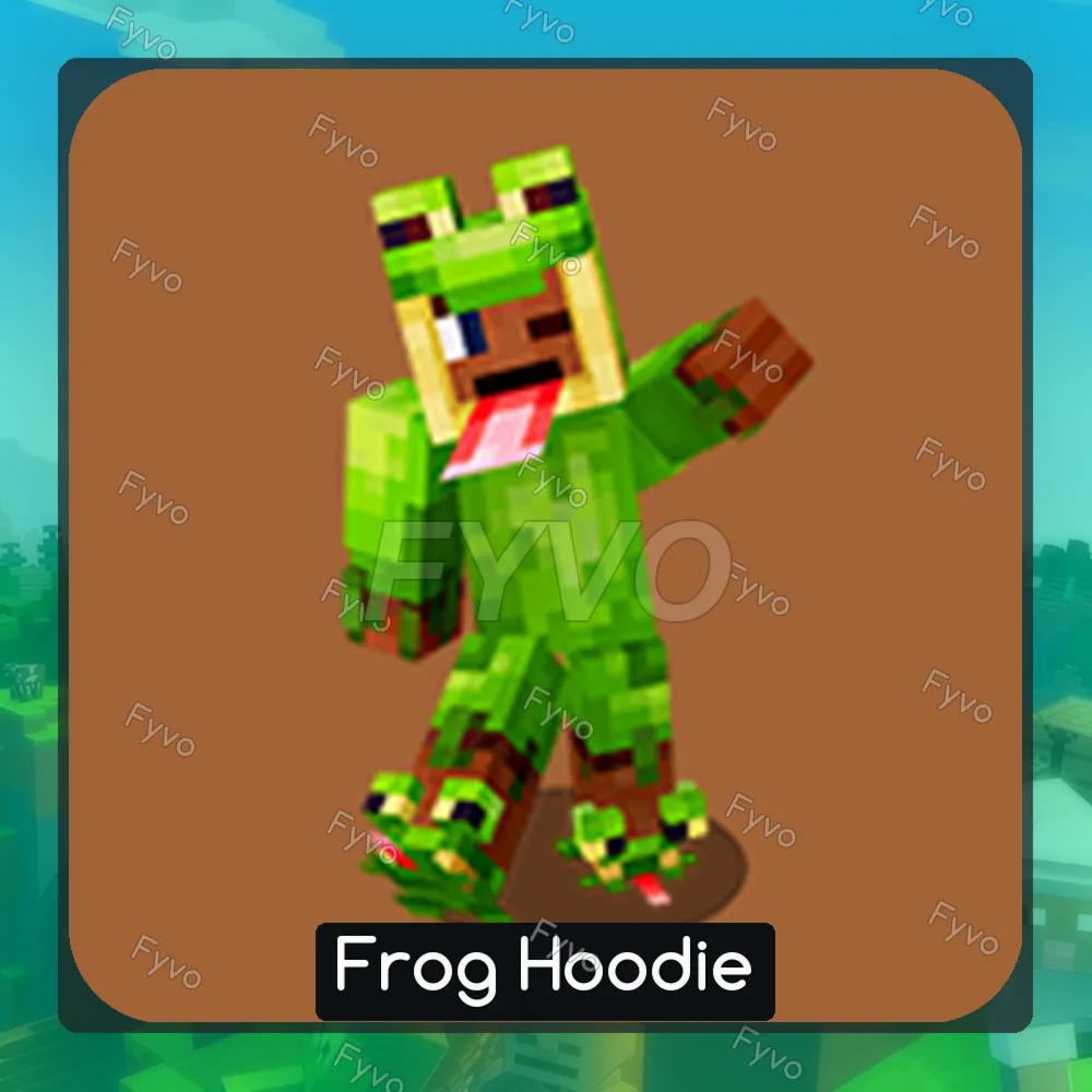 ПРОМОКОД【Frog Hoodie】— JAVA & BEDROCK | MINECRAFT | СКИН / ПРЕДМЕТ