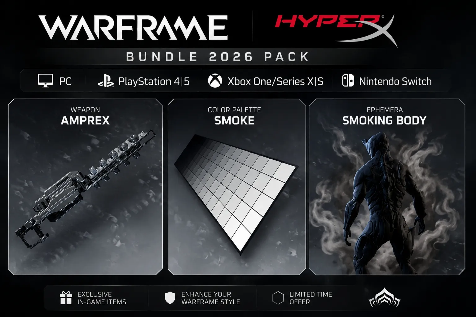 Warframe — HyperX Bundle 2026 pack (PC, PS4/5, Xbox, NS) (Global) ключ