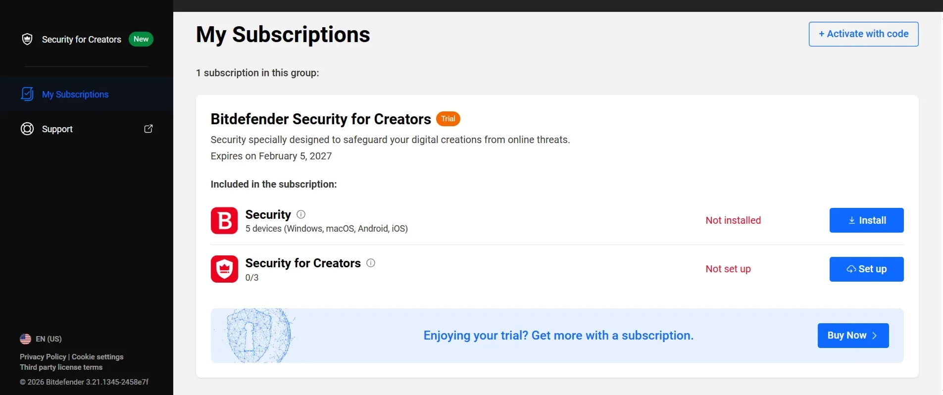 Bitdefender Total Security - 6 месяцев до 05.02.2027 (Аккаунт) - irongamers.ru