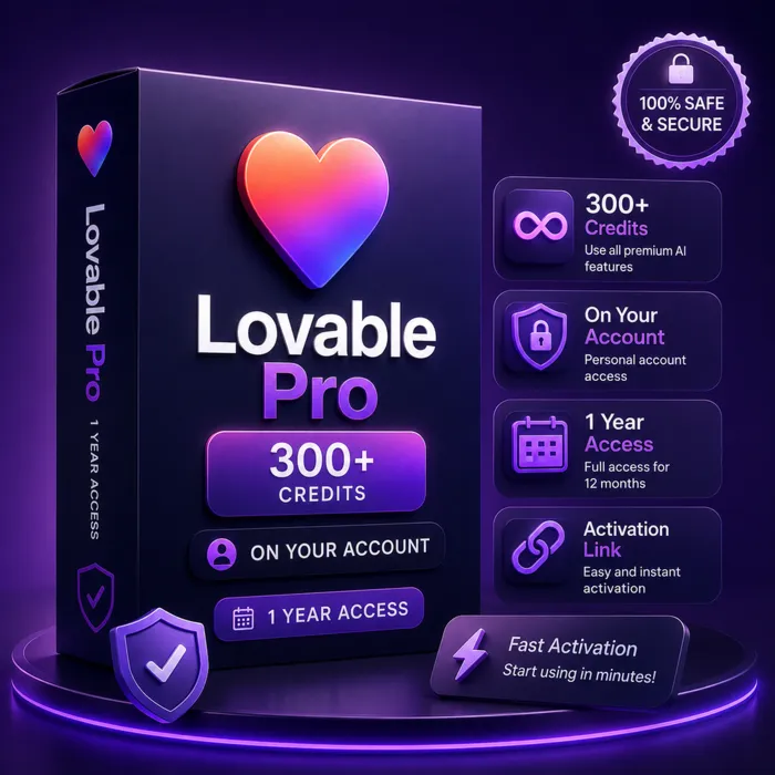 Lovable Pro на 1 год + 300 бонусных кредитов | Мгновенная активация по ссылке
