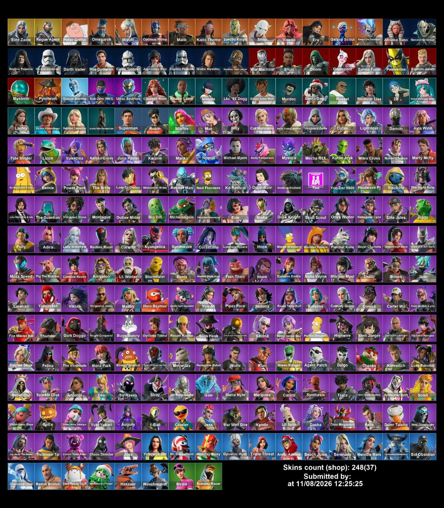 Мгновенный доступ • FN (все платформы) • 248 skins • Elite Zadie • Полный доступ