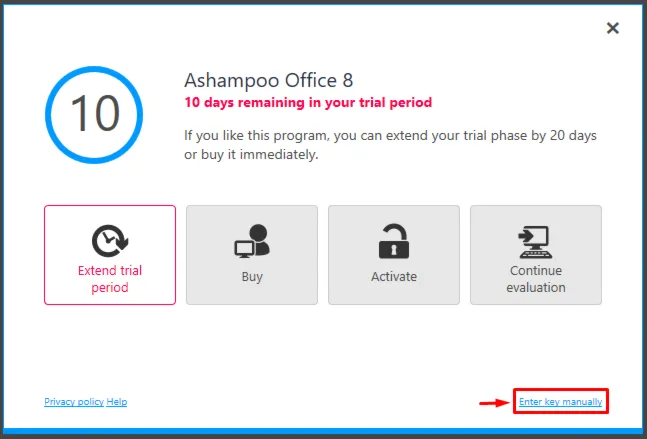 Ashampoo Office 8 Лицензионный ключ