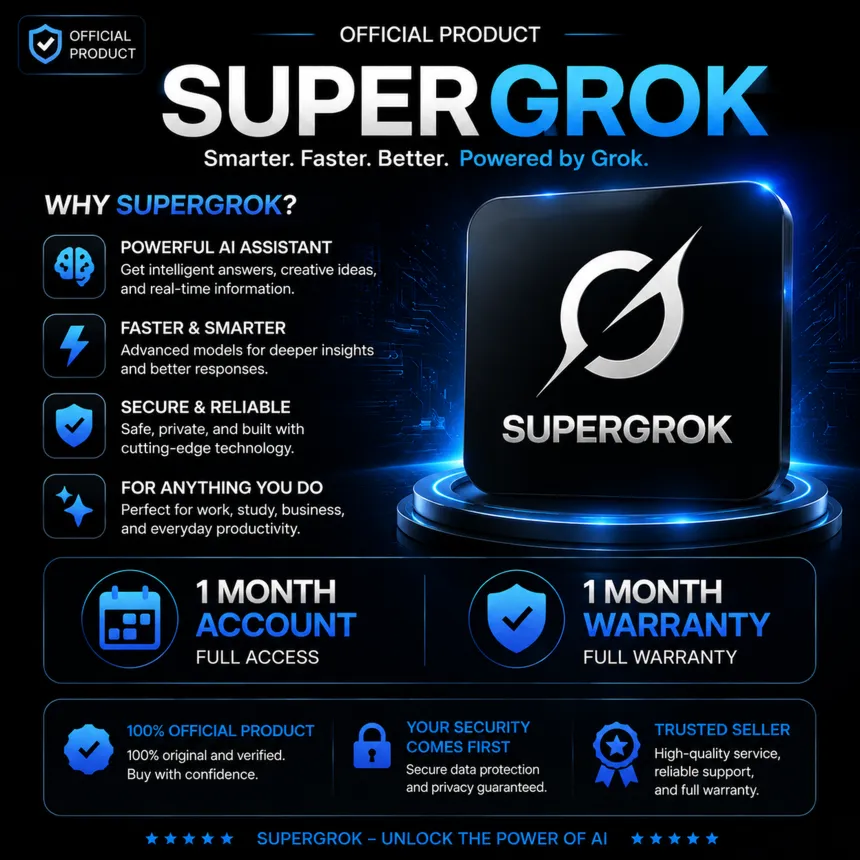 🔥 GROK AI Premium 🤖 | ⚡ Доступ SUPERGROK | 👤 Личный готовый аккаунт