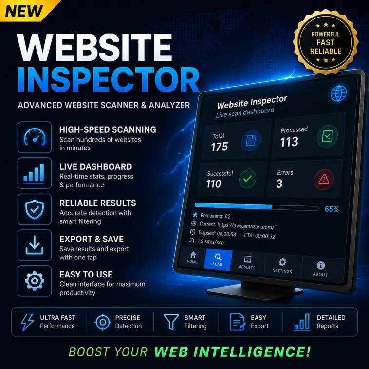 Website Inspector Mobile для Android — сканер сайтов, определение CMS, сервера, CDN,