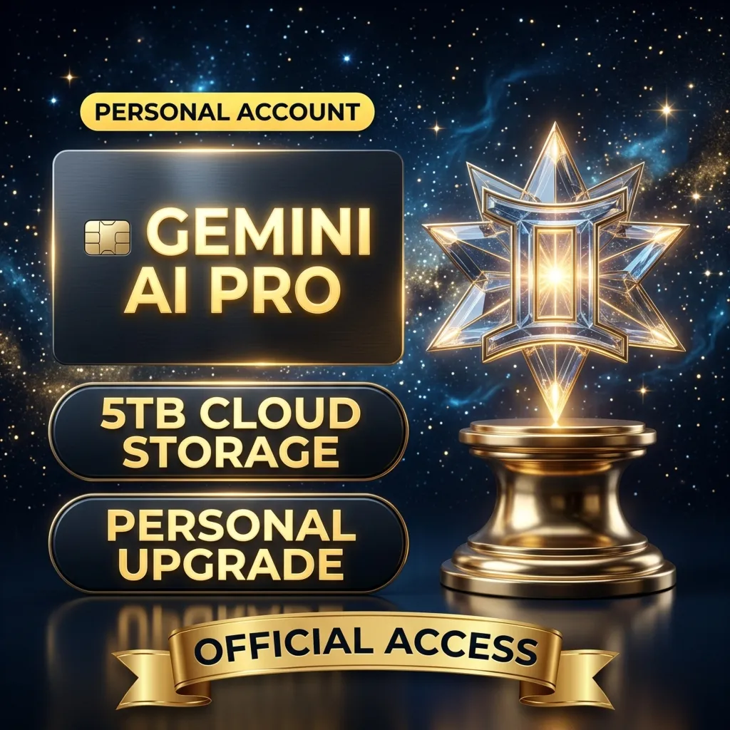 [ПРОМО] Gemini Pro на ваш личный аккаунт Google / Личный, Без семейной группы